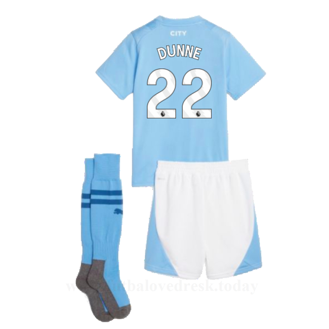 Lacné Futbalove Dresy Dětské Manchester City DUNNE #22 Domáci Dres 2023-24