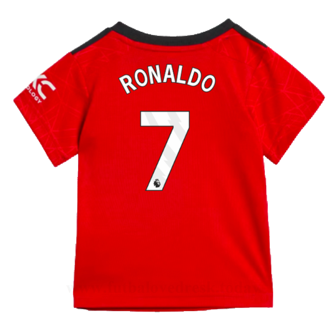 Lacné Futbalove Dresy Dětské Manchester United RONALDO #7 Domáci Dres 2023-24