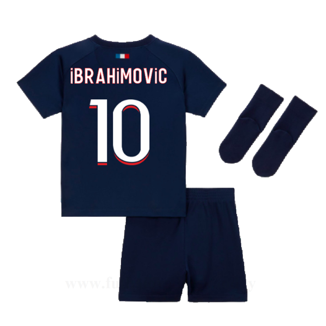 Lacné Futbalove Dresy Dětské Paris Saint Germain PSG IBRAHIMOVIC #10 Domáci Dres 2023-24